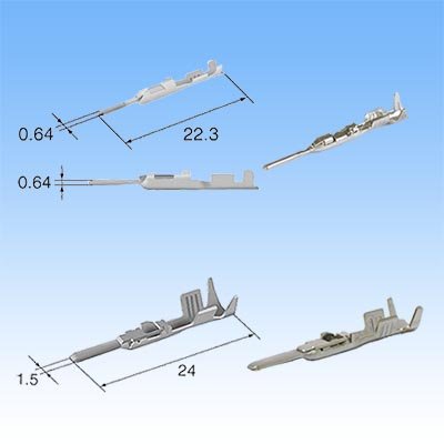 Photo4: [Yazaki Corporation] 025II + 060-type hybrid non-waterproof 26-pole male-coupler & terminal set