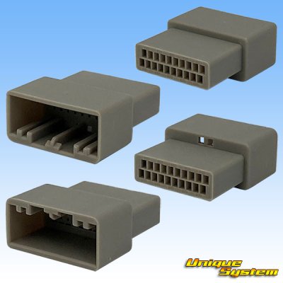 Photo2: [JAE Japan Aviation Electronics] 025-type MX34 non-waterproof 20-pole male-coupler & terminal set (not made by JAE / compatible connector)