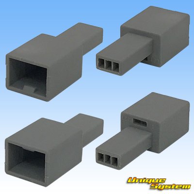 Photo2: [JAE Japan Aviation Electronics] 025-type MX34 non-waterproof 3-pole coupler & terminal set (male-side not made by JAE / compatible connector)