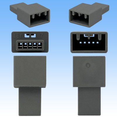 Photo3: [JAE Japan Aviation Electronics] 025-type MX34 non-waterproof 5-pole male-coupler & terminal set (not made by JAE / compatible connector)