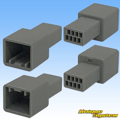 Photo2: [JAE Japan Aviation Electronics] 025-type MX34 non-waterproof 8-pole male-coupler & terminal set type-1 (not made by JAE / compatible connector)