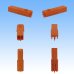 Photo3: [Sumitomo Wiring Systems] 050-type HC non-waterproof 2-pole coupler & terminal set (orange) (3)