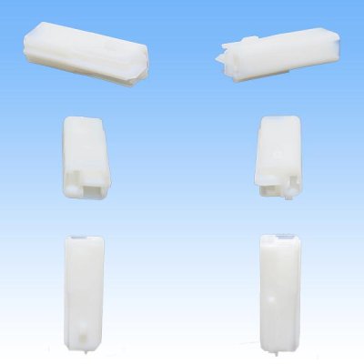 Photo2: [Sumitomo Wiring Systems] 050-type HC non-waterproof 3-pole female-coupler (white)