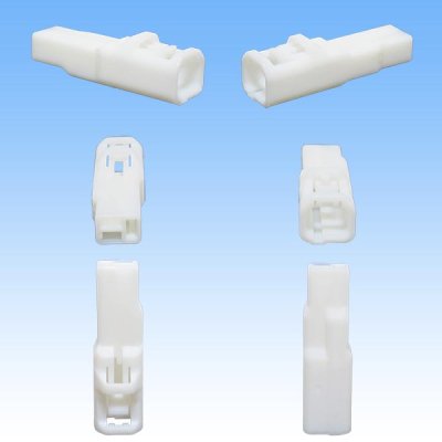 Photo2: [Sumitomo Wiring Systems] 050-type HC non-waterproof 3-pole male-coupler (white)
