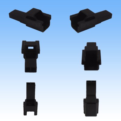 Photo2: [Sumitomo Wiring Systems] 090-type HM non-waterproof 2-pole coupler & terminal set (black)