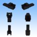 Photo2: [Sumitomo Wiring Systems] 090-type HM non-waterproof 2-pole coupler & terminal set (black) (2)