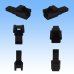 Photo2: [Sumitomo Wiring Systems] 090-type HM non-waterproof 2-pole male-coupler & terminal set (black) (2)