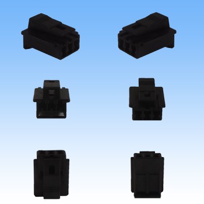 Photo2: [Sumitomo Wiring Systems] 090-type HM non-waterproof 3-pole female-coupler & terminal set (black)