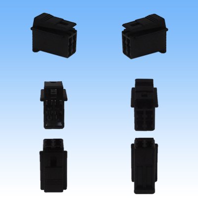 Photo2: [Sumitomo Wiring Systems] 090-type HM non-waterproof 4-pole female-coupler & terminal set (black)