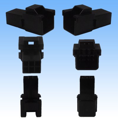 Photo2: [Sumitomo Wiring Systems] 090-type HM non-waterproof 6-pole male-coupler & terminal set (black)