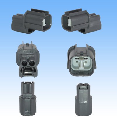 Photo2: [Sumitomo Wiring Systems] 090-type HW waterproof 2-pole male-coupler & terminal set with retainer