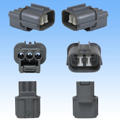 Photo2: [Sumitomo Wiring Systems] 090-type HW waterproof 3-pole coupler & terminal set type-1 with retainer