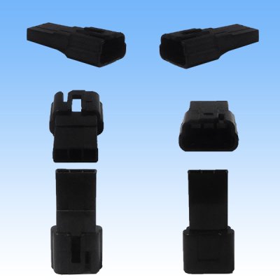 Photo2: [Sumitomo Wiring Systems] 090-type MT non-waterproof 3-pole male-coupler & terminal set (black)