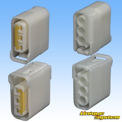 Photo2: [Furukawa Electric] 090-type RFW (FWDG) waterproof 3-pole female-coupler & terminal set type-2 (white) with retainer