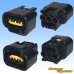 Photo2: [Furukawa Electric] 090-type RFW waterproof 3-pole female-coupler & terminal set type-1 (black) with retainer (2)