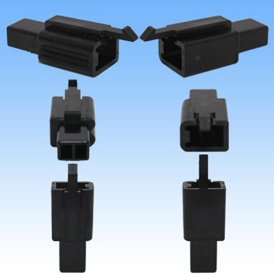 Photo2: [Sumitomo Wiring Systems] 110-type MTW non-waterproof 2-pole coupler & terminal set (black)