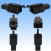 Photo2: [Sumitomo Wiring Systems] 110-type MTW non-waterproof 2-pole male-coupler & terminal set (black) (2)