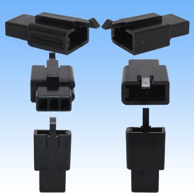 Photo2: [Sumitomo Wiring Systems] 110-type MTW non-waterproof 3-pole male-coupler (black)