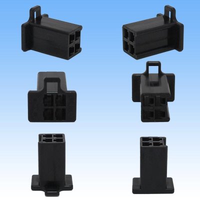 Photo2: [Sumitomo Wiring Systems] 110-type MTW non-waterproof 4-pole female-coupler & terminal set (black)