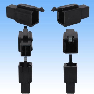 Photo2: [Sumitomo Wiring Systems] 110-type MTW non-waterproof 4-pole coupler & terminal set (black)