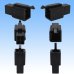 Photo2: [Sumitomo Wiring Systems] 110-type MTW non-waterproof 4-pole male-coupler & terminal set (black) (2)