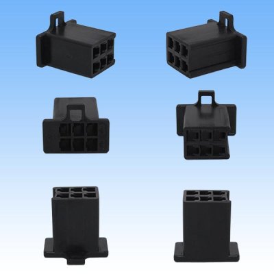 Photo2: [Sumitomo Wiring Systems] 110-type MTW non-waterproof 6-pole female-coupler (black)