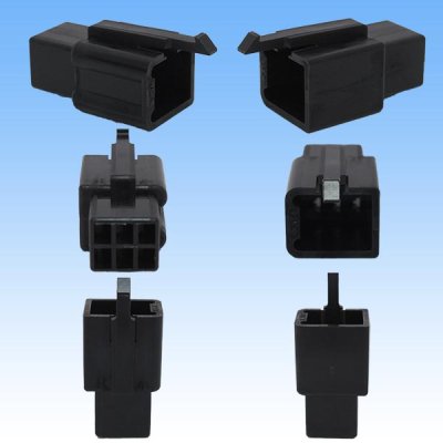Photo2: [Sumitomo Wiring Systems] 110-type MTW non-waterproof 6-pole male-coupler (black)