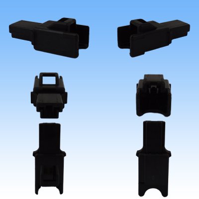 Photo2: [Sumitomo Wiring Systems] 250-type ETN non-waterproof 1-pole male-coupler & terminal set (black)