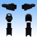 Photo2: [Sumitomo Wiring Systems] 250-type ETN non-waterproof 1-pole male-coupler & terminal set (black) (2)