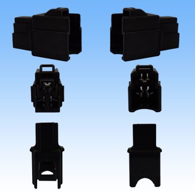 Photo2: [Sumitomo Wiring Systems] 250-type ETN non-waterproof 3-pole male-coupler & terminal set (black)