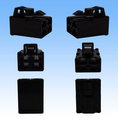 Photo3: [Sumitomo Wiring Systems] 250-type ETN non-waterproof 4-pole coupler & terminal set (black)