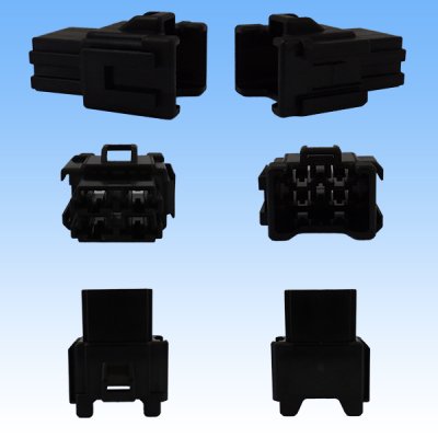 Photo2: [Sumitomo Wiring Systems] 250-type ETN non-waterproof 4-pole male-coupler & terminal set (black)