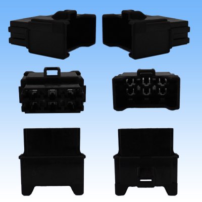 Photo2: [Sumitomo Wiring Systems] 250-type ETN non-waterproof 6-pole male-coupler & terminal set (black)