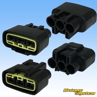 Photo2: [Furukawa Electric] 250-type QLW series waterproof 3-pole female-coupler & terminal set type-1 (black)