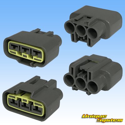 Photo2: [Furukawa Electric] 250-type QLW series waterproof 3-pole female-coupler & terminal set type-2 (gray)