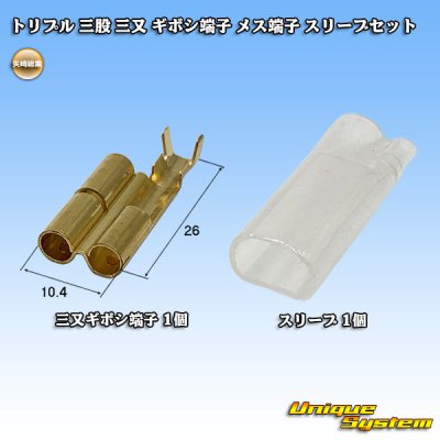 Photo1: [Yazaki Corporation] triple bullet-terminal sleeve set