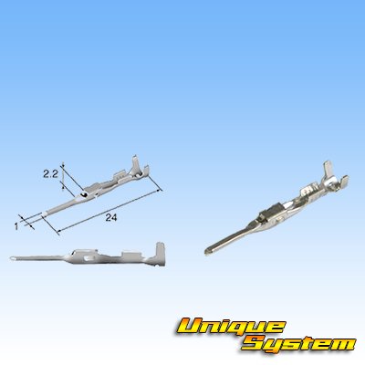 Photo3: [Sumitomo Wiring Systems] 040-type HX waterproof 2-pole male-coupler & terminal set type-2 (gray) rib-difference