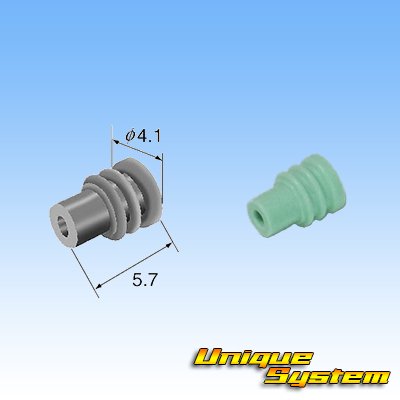 Photo4: [Sumitomo Wiring Systems] 040-type HX waterproof 2-pole male-coupler & terminal set type-2 (gray) rib-difference