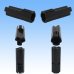 Photo2: [Nippon Tanshi] 040-type N38 non-waterproof 3-pole male-coupler & terminal set (black) (2)