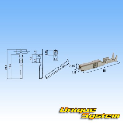 Photo3: [Nippon Tanshi] 040-type N38 non-waterproof 3-pole female-coupler & terminal set (gray)