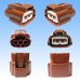 Photo2: [Sumitomo Wiring Systems] 090-type RS waterproof 3-pole female-coupler with retainer (brown) type-1 (no male side) (2)