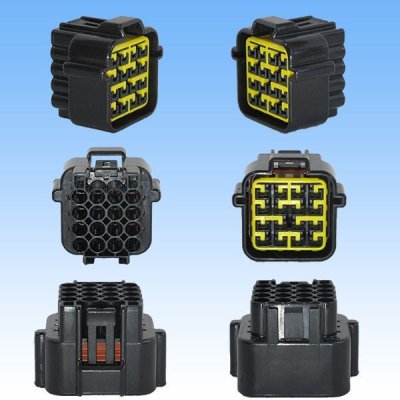 Photo3: [Furukawa Electric] 090-type RFW waterproof 16-pole coupler & terminal set (black) with retainer