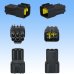 Photo2: [Furukawa Electric] 090-type RFW waterproof 6-pole male-coupler (black) with retainer (2)