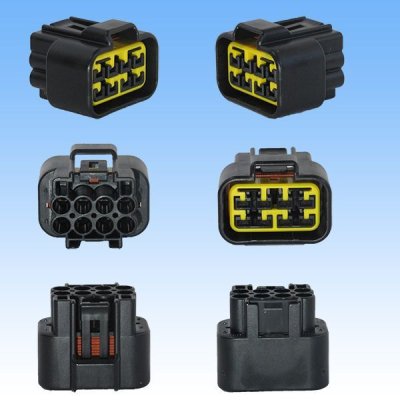 Photo2: [Furukawa Electric] 090-type RFW waterproof 8-pole female-coupler & terminal set (black) with retainer