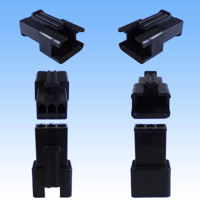 Photo2: [JST Japan Solderless Terminal] SM non-waterproof 3-pole male-coupler (receptacle housing)