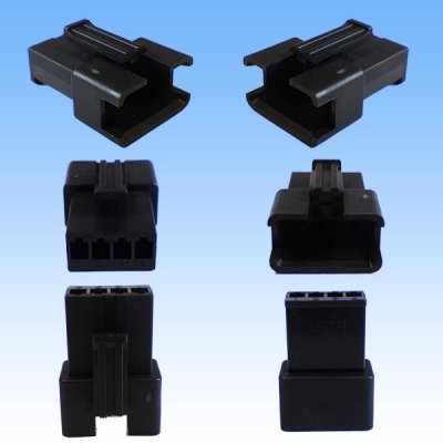 Photo2: [JST Japan Solderless Terminal] SM non-waterproof 4-pole male-coupler & terminal set (receptacle housing)