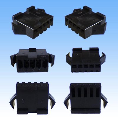 Photo2: [JST Japan Solderless Terminal] SM non-waterproof 5-pole female-coupler & terminal set (plug housing)