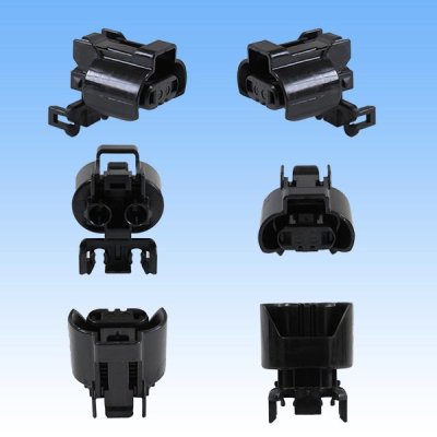 Photo2: [Sumitomo Wiring Systems] HB3 waterproof female-coupler 2-pole coupler with electric-wire (black)