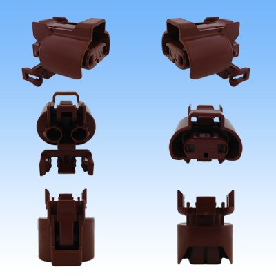 Photo2: [Sumitomo Wiring Systems] HB4 waterproof female-coupler 2-pole coupler with electric-wire (brown)