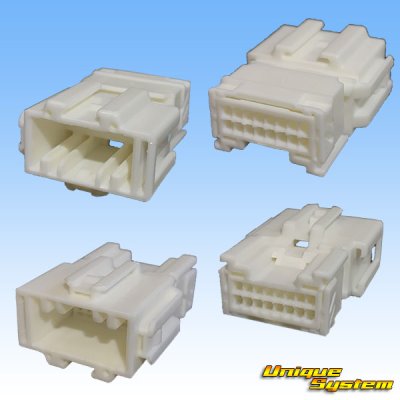 Photo2: [Sumitomo Wiring Systems] 025-type HE non-waterproof 16-pole male-coupler & terminal set